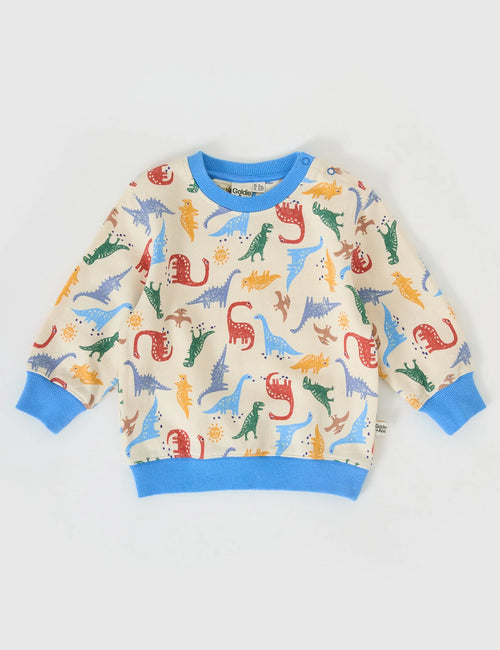 GOLDIE & ACE DINO-MITE RELAXED TERRY SWEATER