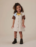 GOLDIE & ACE PENELOPE PINAFORE POCKET DRESS OAT