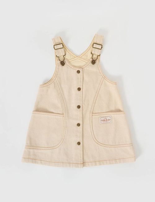 GOLDIE & ACE PENELOPE PINAFORE POCKET DRESS OAT