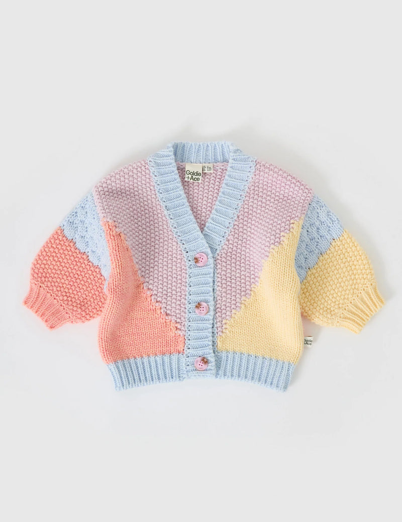 GOLDIE & ACE COLOUR BLOCK KNIT CARDIGAN