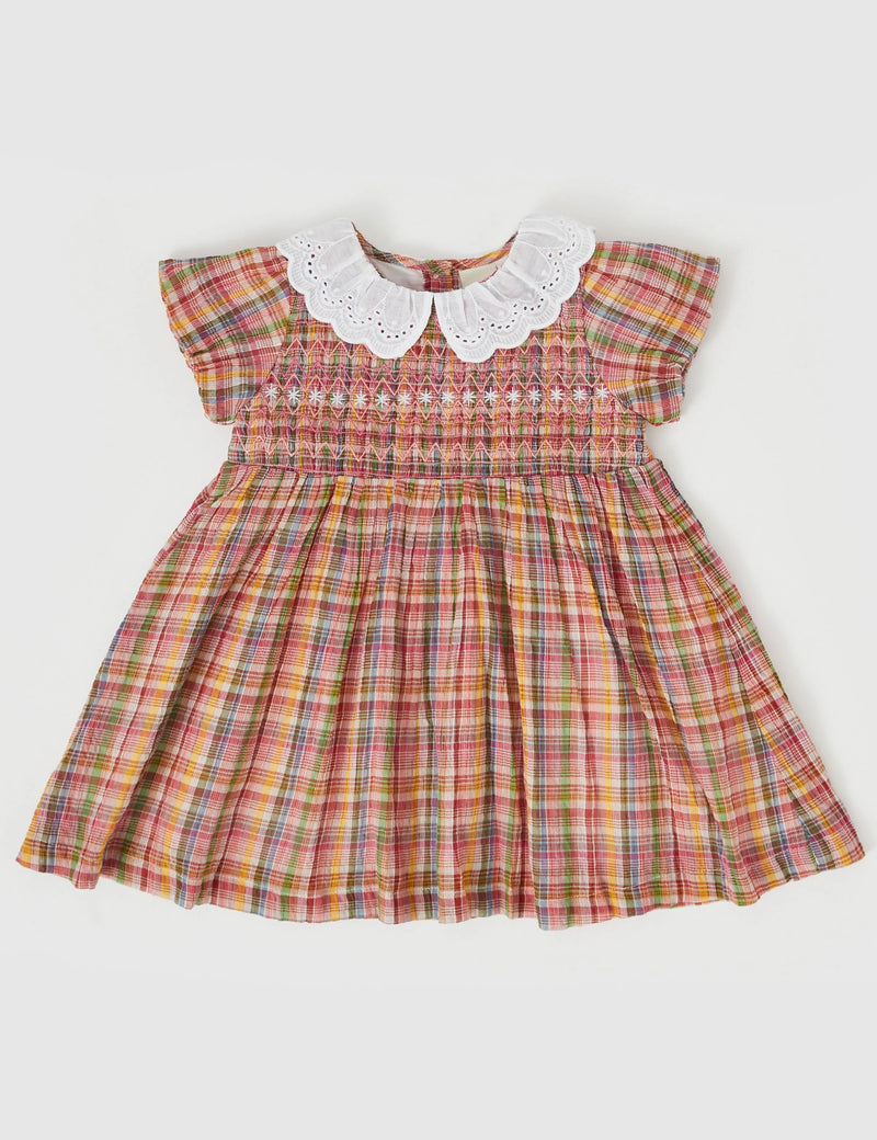 GOLDIE & ACE FLO SMOCKED DRESS - SWEETIE CHECK