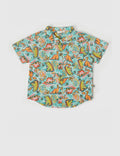 GOLDIE & ACE HOLIDAY LINEN SHIRT DINO JUNGLE