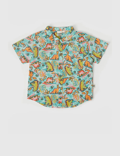 GOLDIE & ACE HOLIDAY LINEN SHIRT DINO JUNGLE