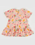 GOLDIE & ACE MILA DROP WAIST LINEN DRESS FRUIT SALAD