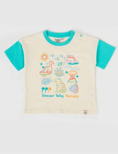 GOLDIE & ACE DINOSAUR VALLEY PUFF PRINT T-SHIRT