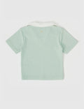 GOLDIE & ACE PIA COLLARED TSHIRT LAGOON