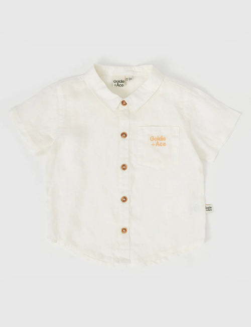 GOLDIE & ACE HOLIDAY LINEN SHIRT IVORY