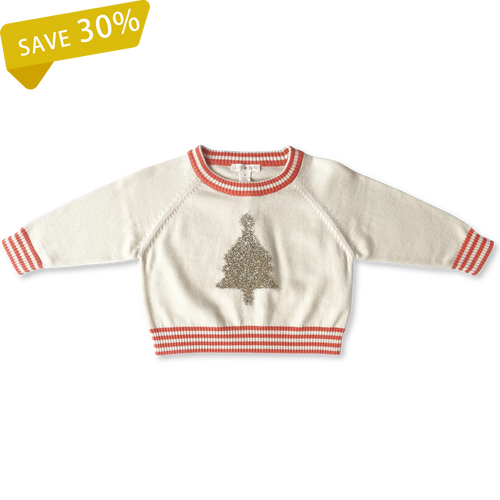 GROWN TINSEL CHRISTMAS JUMPER - MILK