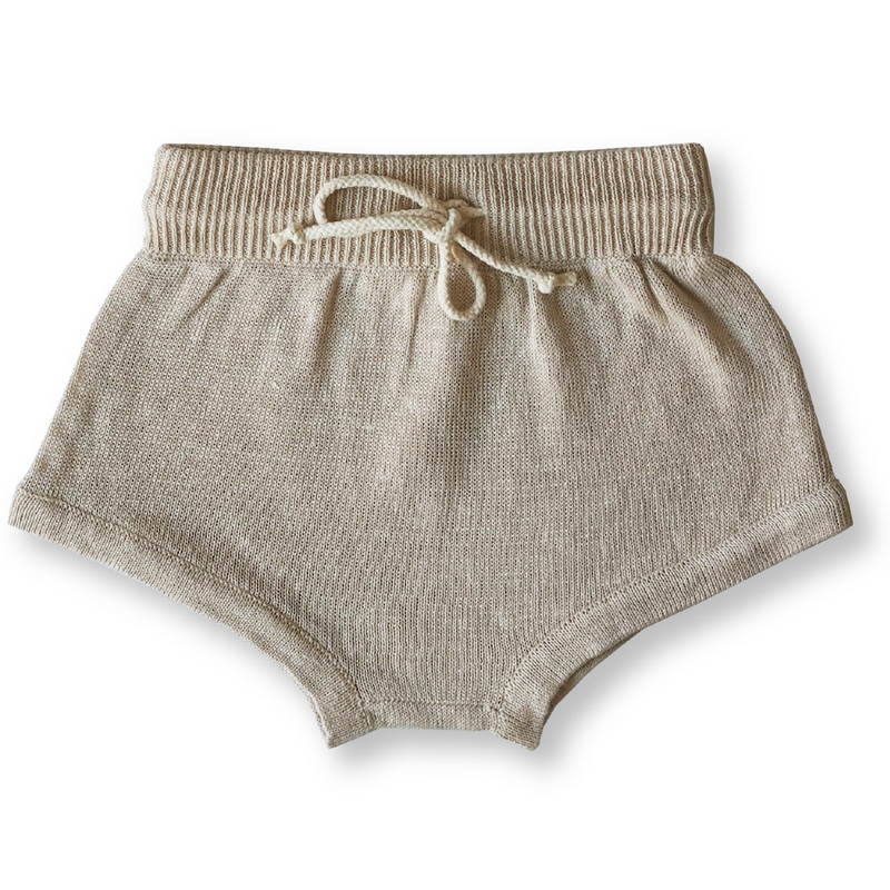 GROWN LINEN KNIT SHORTS - LINEN