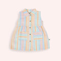 GOLDIE & ACE RUDY LINEN DRESS - PASTEL STRIPE