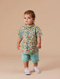 GOLDIE & ACE HOLIDAY LINEN SHIRT DINO JUNGLE