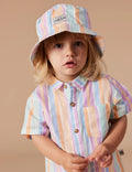 GOLDIE & ACE HOLIDAY LINEN SHIRT PASTEL STRIPE