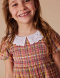 GOLDIE & ACE FLO SMOCKED DRESS - SWEETIE CHECK