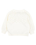 FOX & FINCH CLOUD POINTELLE KNIT CARDIGAN 3-7YRS