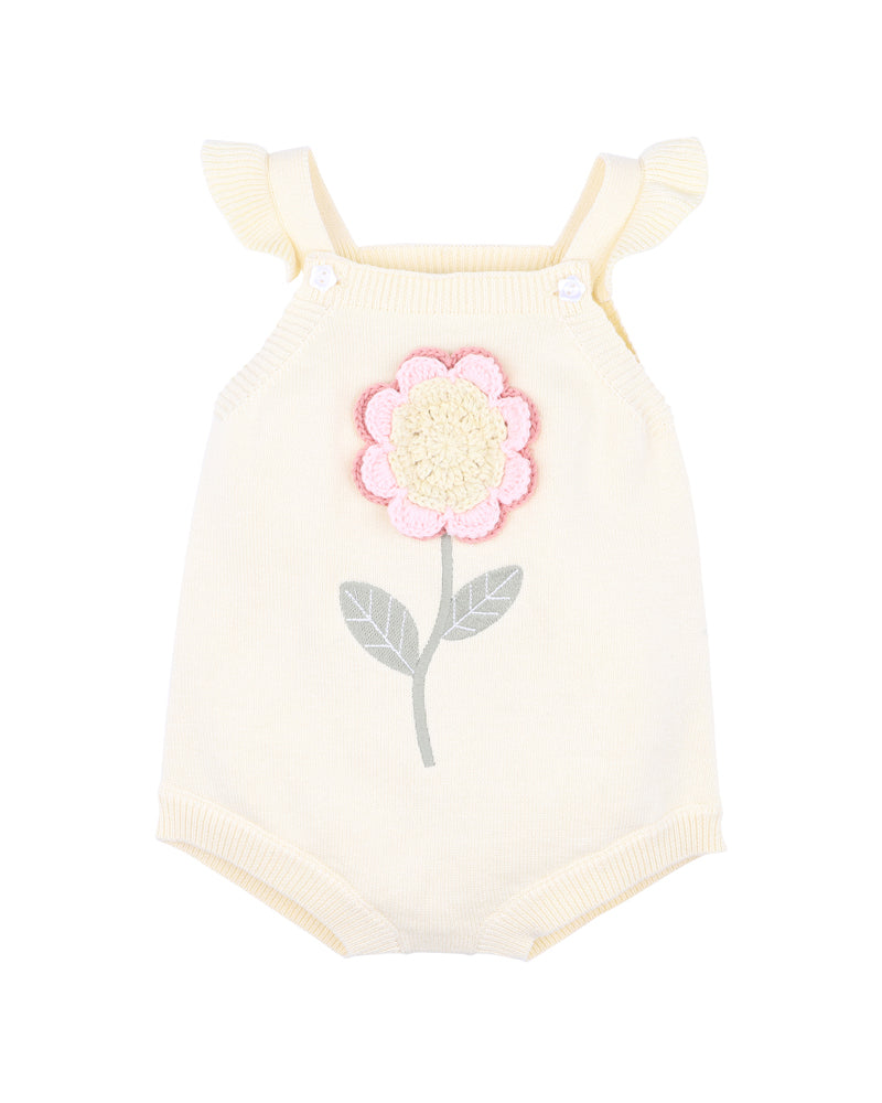 FOX & FINCH PALM COVE CROCHET FLOWER KNITTED BODYSUIT