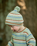 FOX & FINCH BUG STRIPE KNITTED BEANIE