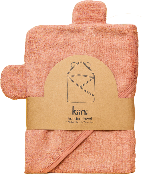 KIIN BABY HOODED TOWEL BLUSH