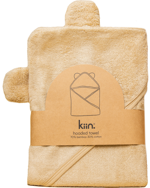 KIIN BABY HOODED TOWEL OAT