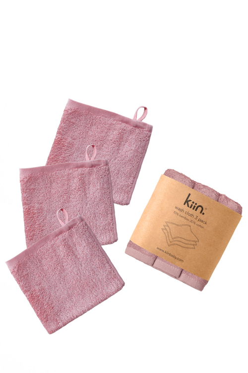 KIIN BABY WASH CLOTHS HEATHER