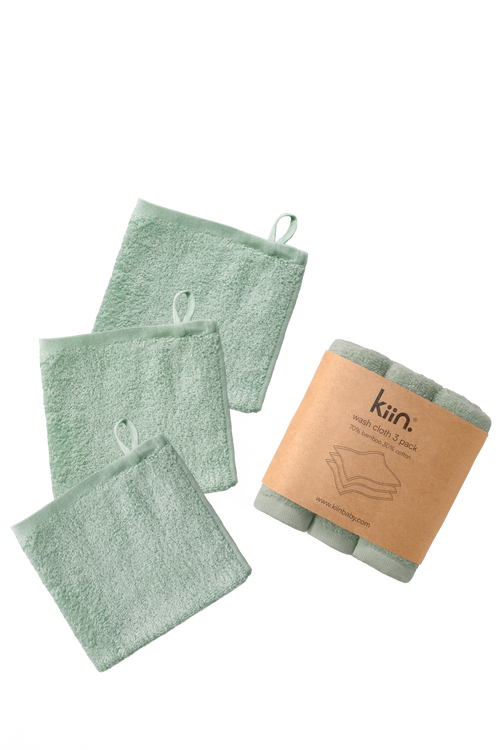 KIIN BABY WASH CLOTHS SAGE