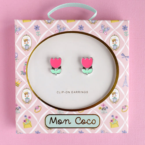 MON COCO TULIP CLIP-ON EARRINGS