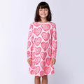 MINTI PAINTED HEARTS DRESS LIGHT PINK