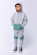 MINTI NYLON PATCH FURRY TRACKIES GREY MARLE/GREEN