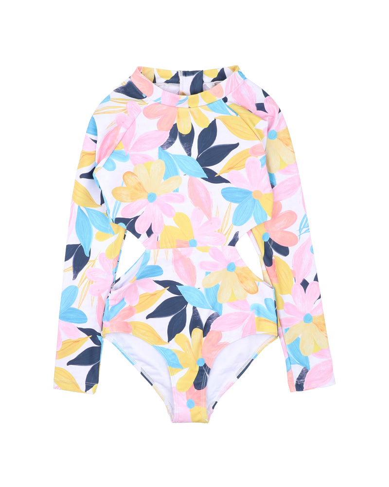 MINIHAHA CLEO PRINT LS SUNSUIT