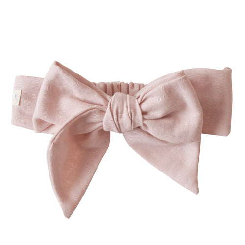 ALIMROSE LINEN HEAD BOW PINK