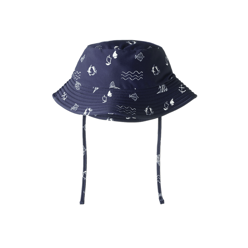 NATURE BABY SPLASH SUNHAT ATLANTIC NAVY PRINT