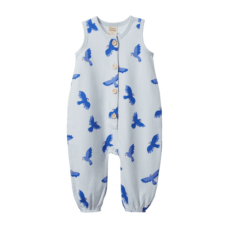 NATURE BABY AUGUST SUIT SONGBIRD PRINT