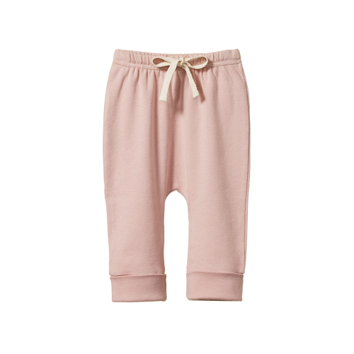 NATURE BABY DRAWSTRING PANTS ROSE BUD