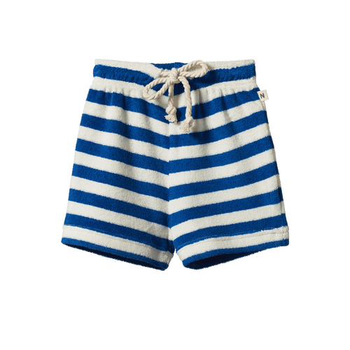 NATURE BABY AUBREY SHORTS MARINER STRIPE