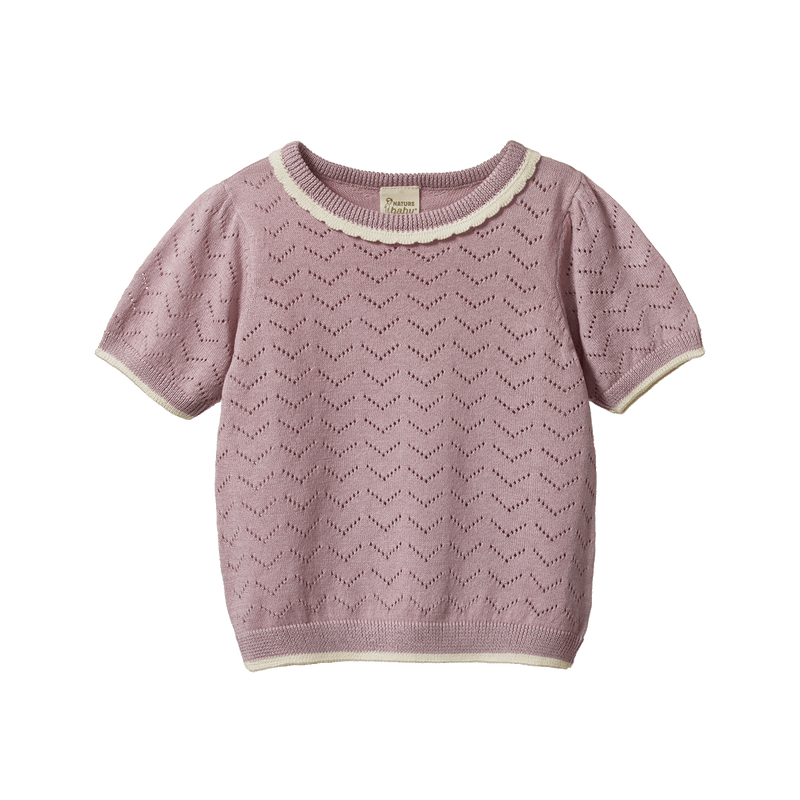 NATURE BABY MAEVE TEE LILAC POINTELLE