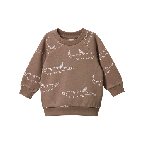 NATURE BABY EMERSON SWEATER CURIOUS CROCODILES