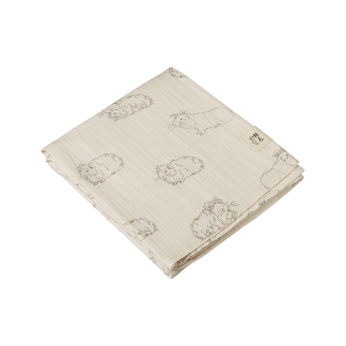 NATURE BABY MUSLIN WRAP GUINEA PIG GALA PRINT