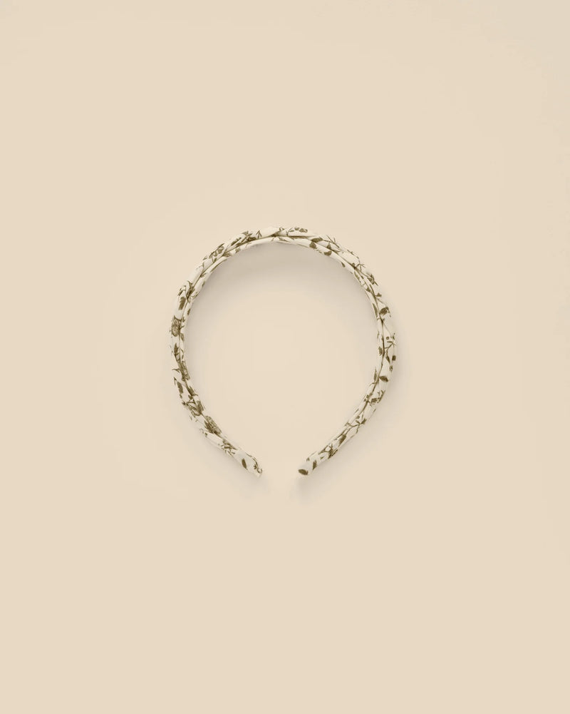 NORA LEE BRAIDED HEADBAND - OLIVE BLOOM