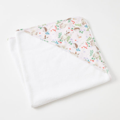 ENCHANTED PRINT JERSEY HOODED TOWEL