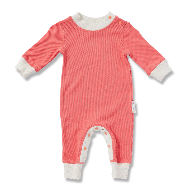 HALCYON NIGHTS WATERMELON ORGANIC LS ROMPER