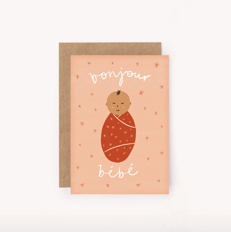 LAUREN SISSONS STUDIO BONJOUR BEBE PINK MINI CARD