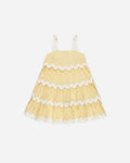 RYLEE & CRU RIC RAC DRESS YELLOW