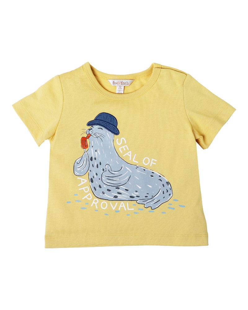 FOX & FINCH PUFFIN SEAL OF APPROVAL TEE 3-5YRS