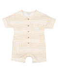 FOX & FINCH LION STRIPE SS ROMPER