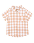 FOX & FINCH LION CARAMEL CHECK SHIRT 3-7 YEARS