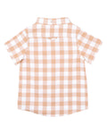 FOX & FINCH LION CARAMEL CHECK SHIRT 3-7 YEARS