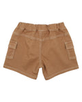 FOX & FINCH CARAMEL PATCH POCKET SHORTS