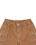 FOX & FINCH CARAMEL PATCH POCKET SHORTS