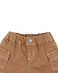 FOX & FINCH CARAMEL PATCH POCKET BABY SHORTS