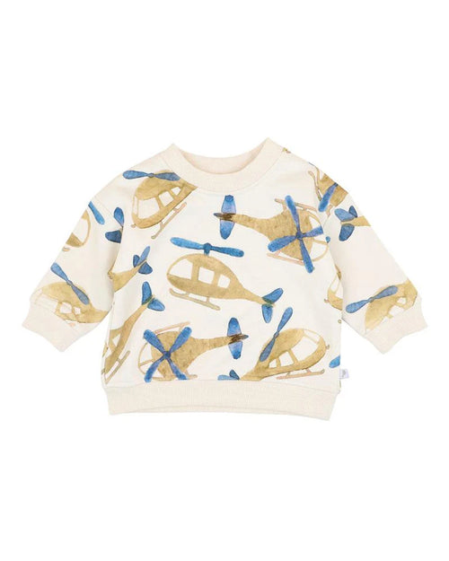 FOX & FINCH HIGH FLYER PRINT SWEATSHIRT