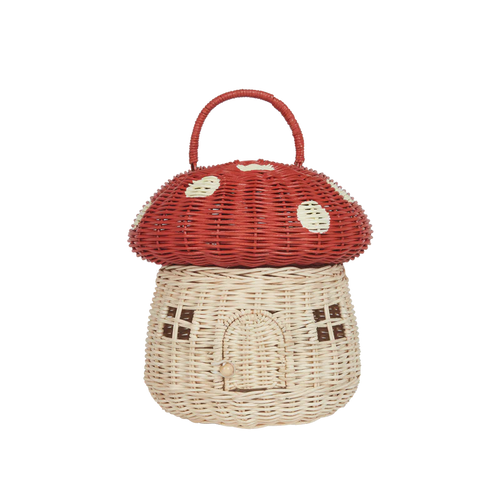 OLLI ELLA MUSHROOM BASKET RED